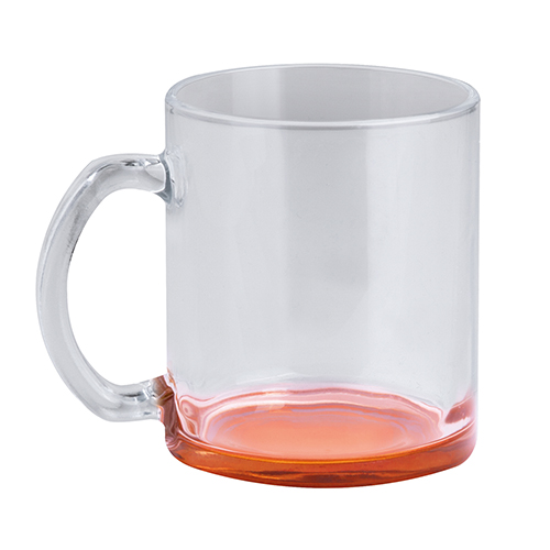 Tazza in vetro con fondo colorato GLASS COLOR MUG