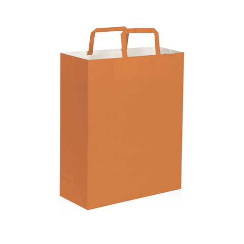 Shopper in carta con maniglia piatta 26x39x14