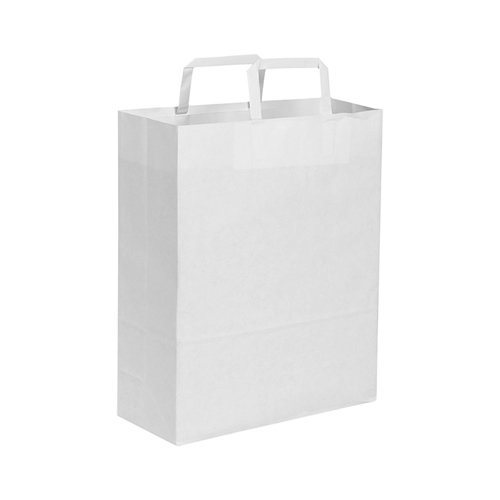 Shopper in carta con maniglia piatta 27x37x12