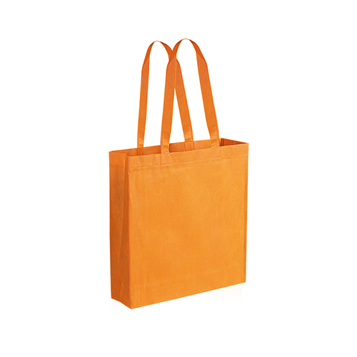 Shopper in tnt con soffietto manici lunghi 38x42x10