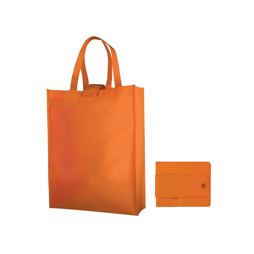 Shopper in tnt richiudibile manici corti 32x42x13